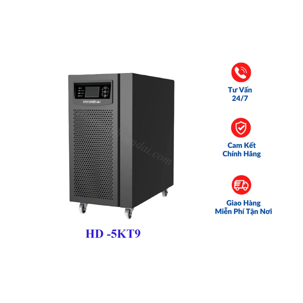 Bộ lưu điện UPS online 5KVA Hyundai HD-5KT9 chính hãng