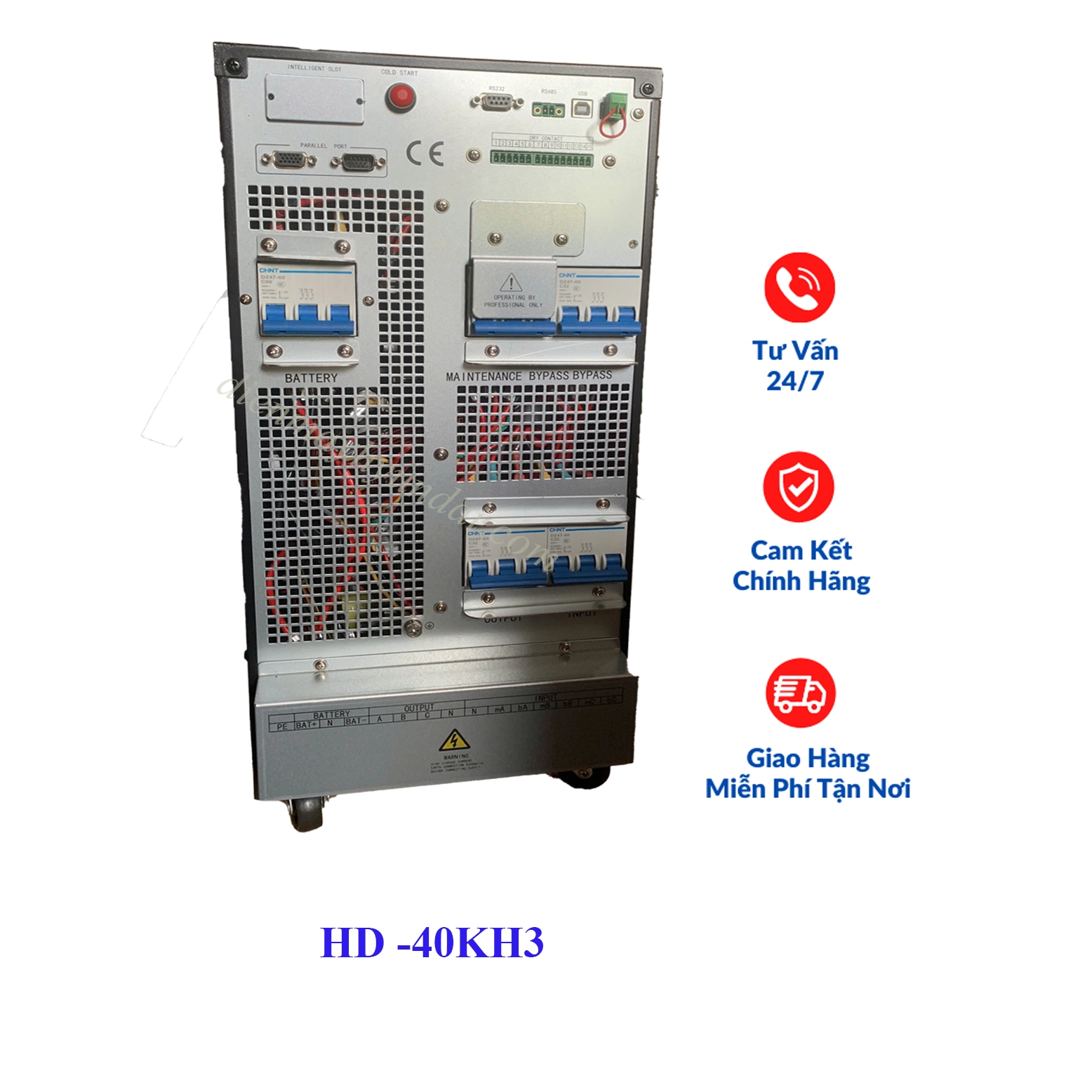 Bộ lưu điện UPS online 40KVA Hyundai HD-40KH3 chính hãng nhập khẩu đồng bộ nguyên chiếc