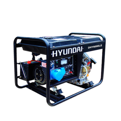 Máy phát điện chạy dầu Hyundai 5-5.5KW máy trần 1 pha DHY6000LE