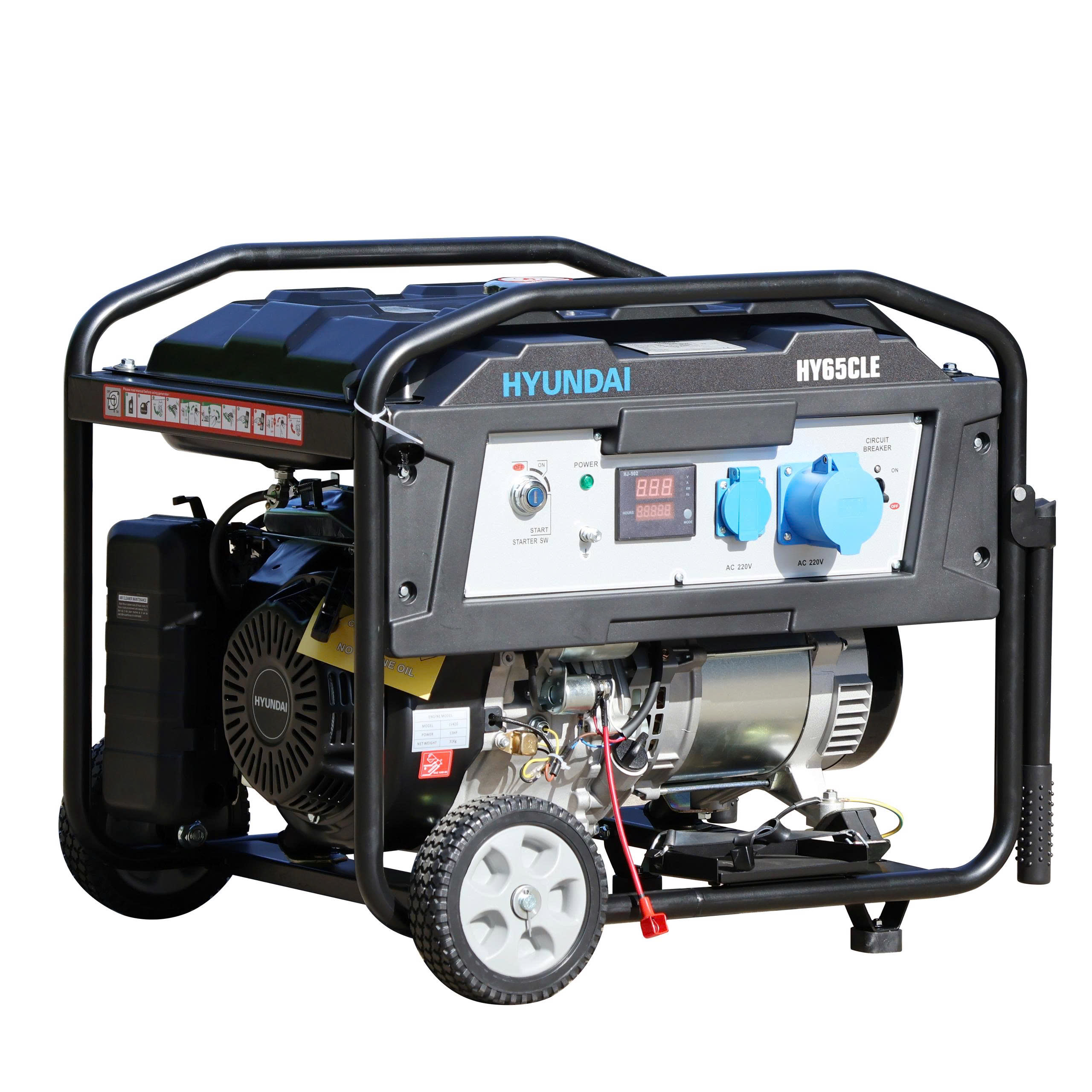 Máy phát điện chạy xăng 1 pha 4.5kVA – 5kVA Hyundai HY65CLE